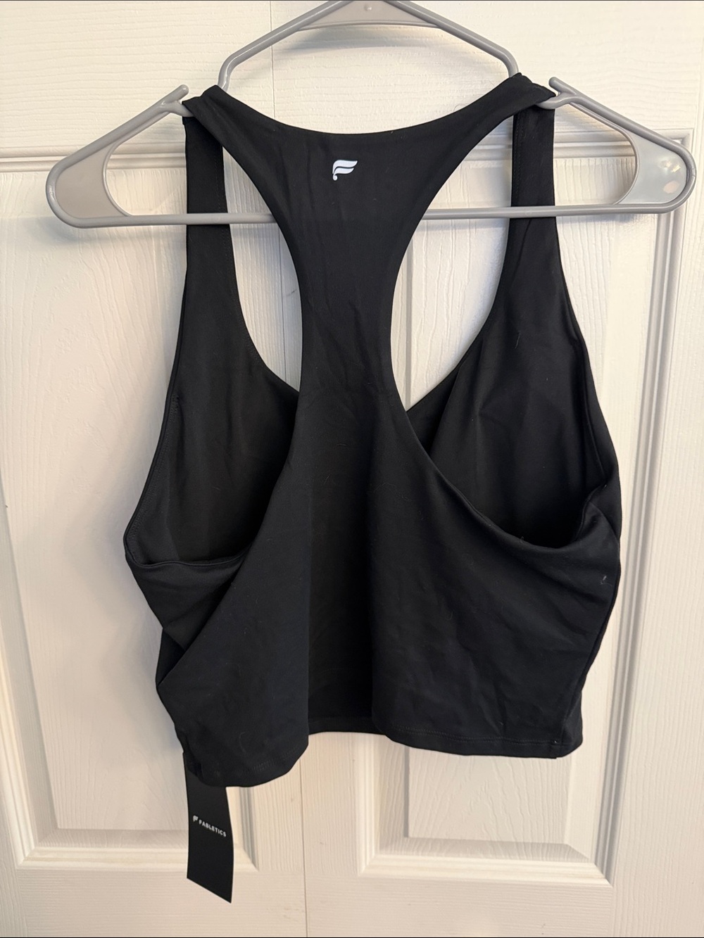 Fabletics Black Scoop Neck Active Top with built in bra - Picture 3 of 4